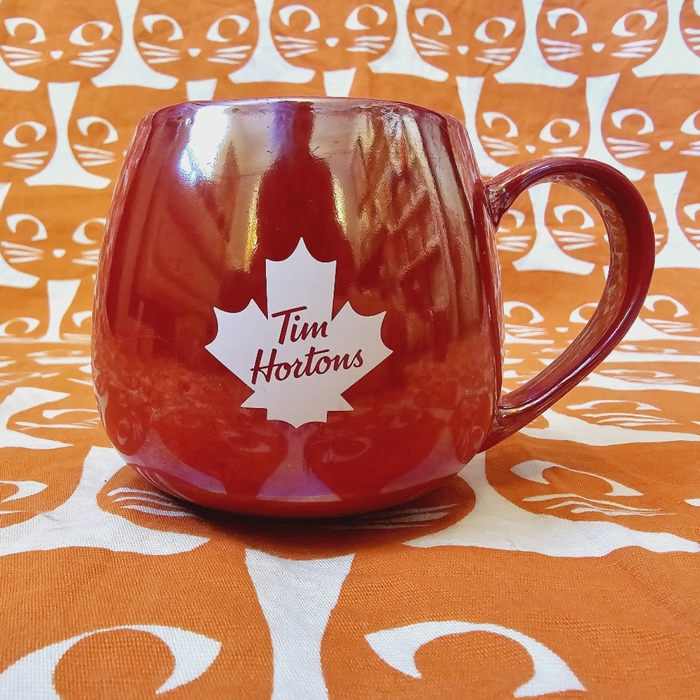 Gorgeous Tim Hortons red iridescent mug 2020 edition New & unused!